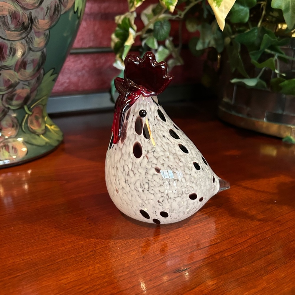 *SOLD* NWOT Art Glass Rooster Figurine